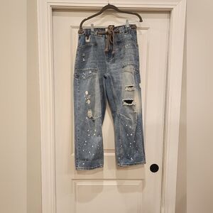 Oli & Hali Classic Blue Distressed Denim Jeans